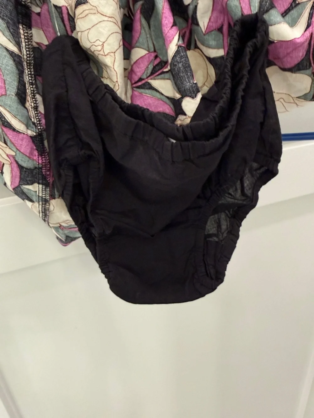 GAP Baby Floral Dress in Black, Cream & Purple 100% Cotton